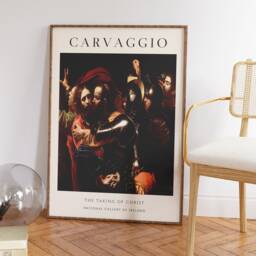 Caravaggio Wall Art, The Taking Of Christ, Art Print, Religious Christian Classic Poster, A1/A2/A3/A4 - thumbnail 2