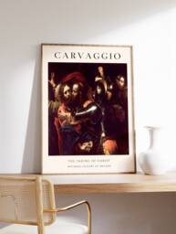 Caravaggio Wall Art, The Taking Of Christ, Art Print, Religious Christian Classic Poster, A1/A2/A3/A4 - thumbnail 1