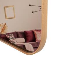 Rectangular Solid Wood Wall Mirror, Oak Or Walnut Frame, Bathroom & Hallway Mirror - thumbnail 4