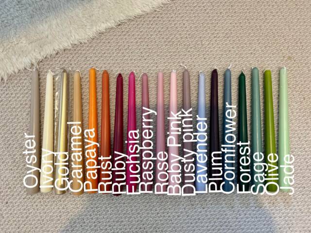 10 Inch Tapered Dinner Candles Non Drip, 7 Hour Burn, Wedding Candles - image 1