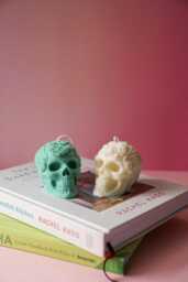 Skull Candle Wandering Spirit - Vegan Soy Wax, Autumn Decor - thumbnail 1