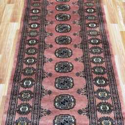 2.6x6 Pink Color Bokhara Rug - Runner Hallway Stairs Bukhara Living Room Woolen Afghan Silver - thumbnail 3