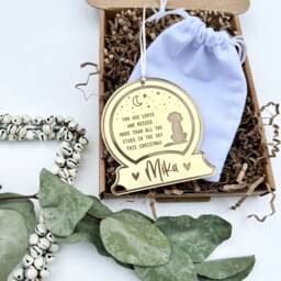 Personalised Christmas Dog Memorial Decoration, Cat Ornament, Pet Snow Globe - thumbnail 2