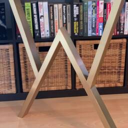 "28"" Metal Table Legs, Steel Base, Width 24"", Height 26"" - 30" - thumbnail 3