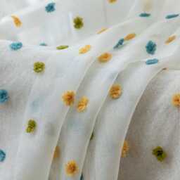 Custom Curtains Multicolours Pom Sheer Voile Curtain For Kid Nursery Bedroom Living Room - thumbnail 2