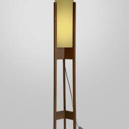 Green Translucent Mid-Century Inspired Floor Lamp - thumbnail 3