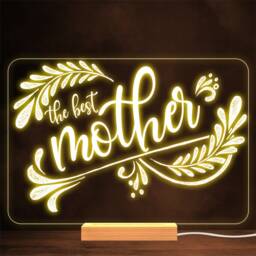 The Best Mother Leaves Mother's Day Personalised Gift Warm Lamp Night Light