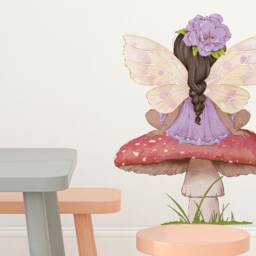 Toadstool Fairies Wall Sticker, Fairy Decor, Stickers, Nursery Decal, Stickers - thumbnail 2
