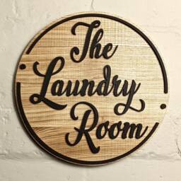 Reclaimed Wood Laundry Room Sign Farmhouse Style Hanging Wall Art - thumbnail 3