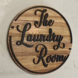 Reclaimed Wood Laundry Room Sign Farmhouse Style Hanging Wall Art - thumbnail 2