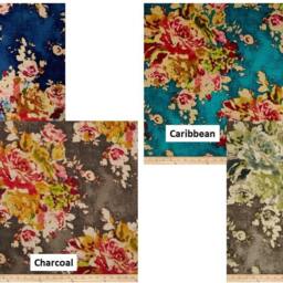 "Pair 25 Or 50"" Wide Covington Venus Floral Rod Pocket Cafe Curtains Panels Drapes 24 63 72 84 96 108 120" - thumbnail 2
