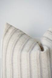 "Hmong Textile Pillow Cover Cream Striped Home Decor - 20"" X 20" - thumbnail 1