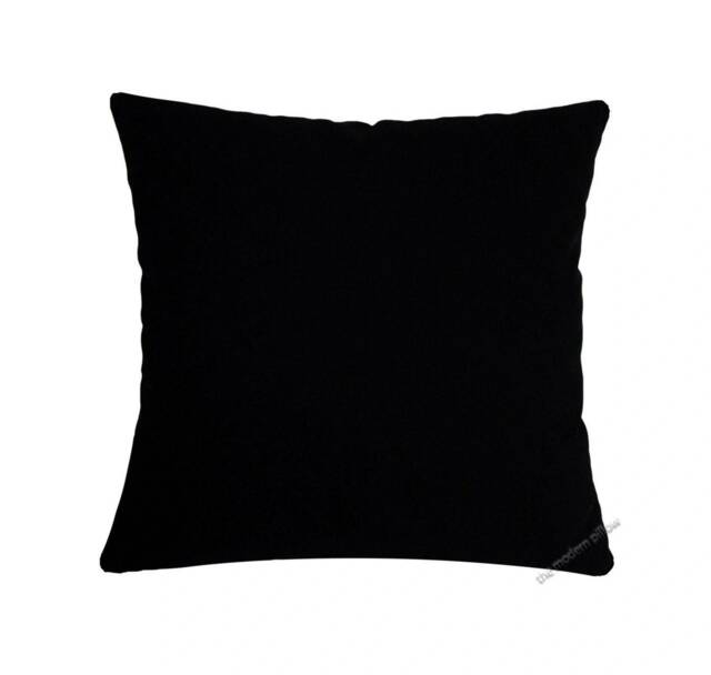 Jet Black Solid Decorative Throw Pillow Cover/Case Cushion 20x20 - image 1