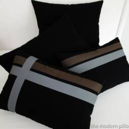 Jet Black Solid Decorative Throw Pillow Cover/Case Cushion 20x20 - thumbnail 3