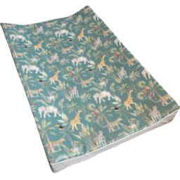 Safari Wedge Changing Mat, Anti-Roll Changing Mat, Animal Safari Baby Wedge Changing, Jungle Theme - thumbnail 3
