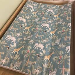 Safari Wedge Changing Mat, Anti-Roll Changing Mat, Animal Safari Baby Wedge Changing, Jungle Theme - thumbnail 4
