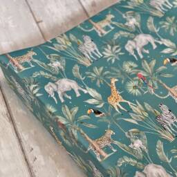 Safari Wedge Changing Mat, Anti-Roll Changing Mat, Animal Safari Baby Wedge Changing, Jungle Theme - thumbnail 2