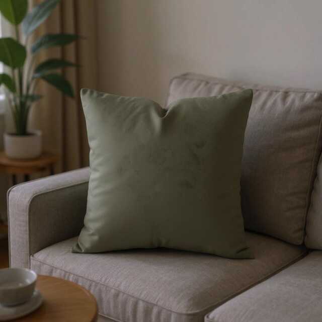 Dark Sage Velvet Cushion Covers - Soft Matt Velvet - Size Choice, Square & Lumbar Pillows - image 1