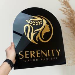 Custom Logo Acrylic Sign, Wall Hanging Signage For Small Businesses, Receptions, Home Offices, Beauty Salons, Nail Studios, Cake Shops - thumbnail 2