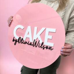 Custom Logo Acrylic Sign, Wall Hanging Signage For Small Businesses, Receptions, Home Offices, Beauty Salons, Nail Studios, Cake Shops