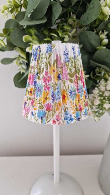 Beautiful Decoupaged Floral Indoor/Outdoor Usb Rechargeable Table Lamp.matching Picture Plate Available.hand Decorated - image 1