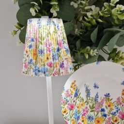 Beautiful Decoupaged Floral Indoor/Outdoor Usb Rechargeable Table Lamp.matching Picture Plate Available.hand Decorated - thumbnail 2