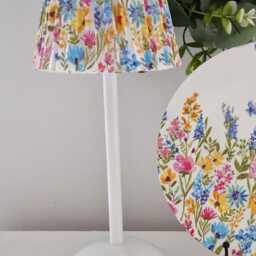 Beautiful Decoupaged Floral Indoor/Outdoor Usb Rechargeable Table Lamp.matching Picture Plate Available.hand Decorated - thumbnail 3