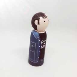 Alex Turner Inspired Ornament Hand-Painted Peg Doll Decoration - thumbnail 2
