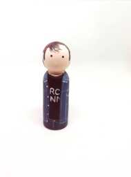 Alex Turner Inspired Ornament Hand-Painted Peg Doll Decoration - thumbnail 1