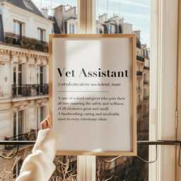 Vet Assistant Definition Print - Veterinary Print, Gift, Vca Gift, Care Vna Vetmed Gift - thumbnail 2