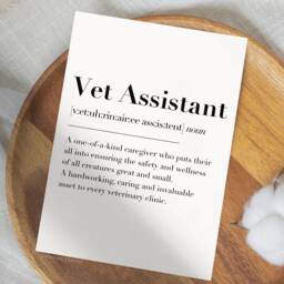Vet Assistant Definition Print - Veterinary Print, Gift, Vca Gift, Care Vna Vetmed Gift - thumbnail 3