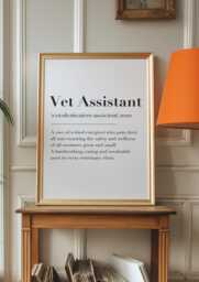 Vet Assistant Definition Print - Veterinary Print, Gift, Vca Gift, Care Vna Vetmed Gift - thumbnail 1