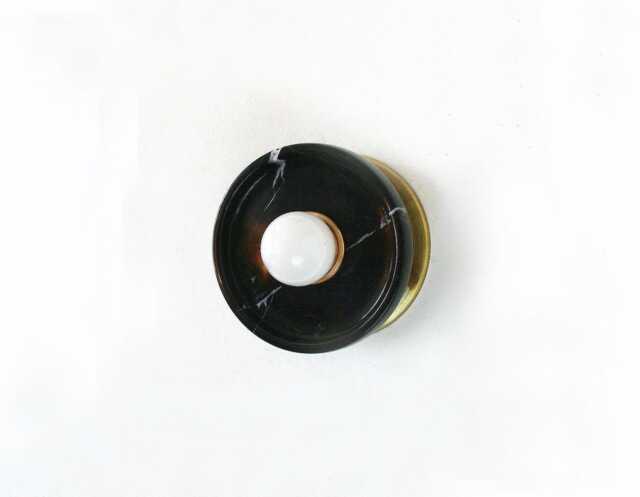 Black Veined Marble Wall Sconce - Minimalist Modern Brass Lighting Kitchen Fixture Light - image 1