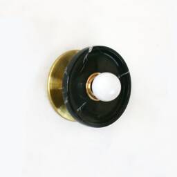 Black Veined Marble Wall Sconce - Minimalist Modern Brass Lighting Kitchen Fixture Light - thumbnail 2