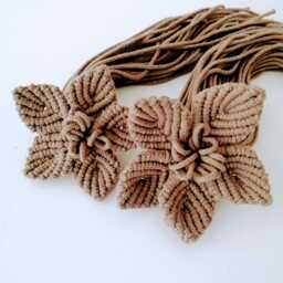 Macrame Wall Hanging With Wooden Branch - Handwoven Boho Fiber Art, Earthy Tones - thumbnail 4