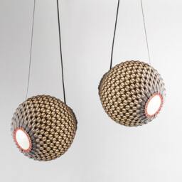 Bathroom Pendant Light, Vanity Suspension Luminaire, Ceiling Fixture, Modern Hanging Lamp, Lighting Chandelier, Textile Lamp Shade - thumbnail 3