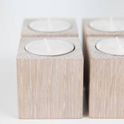 Tealight Holder Oak 4 - thumbnail 2