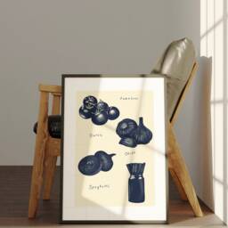 Spaghetti Bolognese Wall Print - Pasta Ingredients Print, Kitchen Art, Food & Drink, Italian Illustration, Decor - thumbnail 3