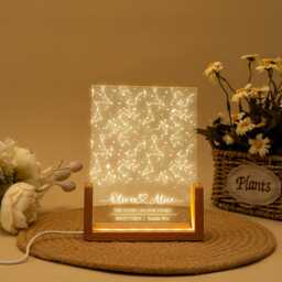 Custom Star Map Night Light Personalized Constellation Gift - thumbnail 2