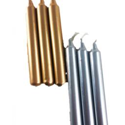 Gold & Silver Chime Candles, Set Of 3 Or 6 - thumbnail 2