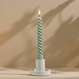 Sage Green Twist Candles Beeswax Soy Blend, Set Of 5 - thumbnail 4