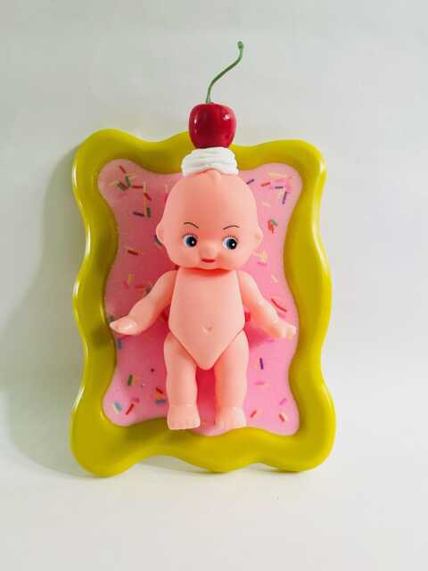 Kewpie Doll Wall Hanging Faux Food Pop Art Decor - image 1