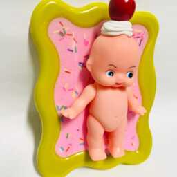 Kewpie Doll Wall Hanging Faux Food Pop Art Decor - thumbnail 3