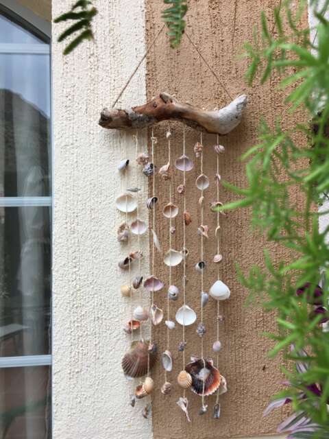 Wind Chimes Boho Natural Seashell Mediterranean Shells Garden Chime Decor Home Coastal Beach Style Art Shell Mobil Wall Pendant - image 1