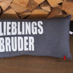 Pillow Favorite Brother, Neck Roll, Brother Gift, Including Inlay - thumbnail 2