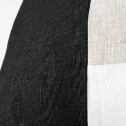 Black & White Linen Cushion Cover, Color Block Pillow Covers For Aesthetic Room Decor, Mid Century Modern Throw Cases Geometric UK - thumbnail 3