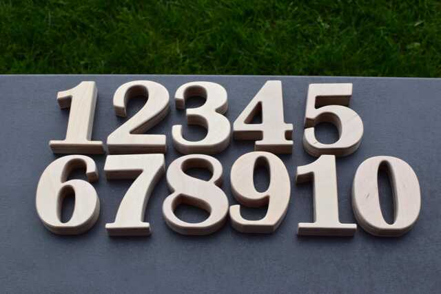 1-25 5'' Wooden Numbers, Free Standing Wedding Table Rustic Decors, Numbers For Tables, Home Decor Or Nursery, Photo Props - image 1