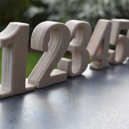 1-25 5'' Wooden Numbers, Free Standing Wedding Table Rustic Decors, Numbers For Tables, Home Decor Or Nursery, Photo Props - thumbnail 2