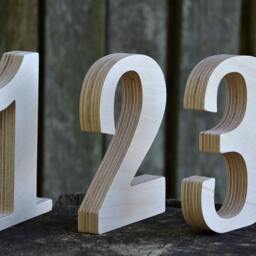 1-25 5'' Wooden Numbers, Free Standing Wedding Table Rustic Decors, Numbers For Tables, Home Decor Or Nursery, Photo Props - thumbnail 3