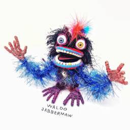 Blue Big-Mouthed Weirdo - Bendable Copper Wire Creature Fun, Unique, Fully Poseable Hand-Made Out Of Recycled & Repurposed Materials
